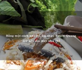Bằng một cách nào đó, ẩm thực Tuyên Quang trở nên đặc biệt như thế